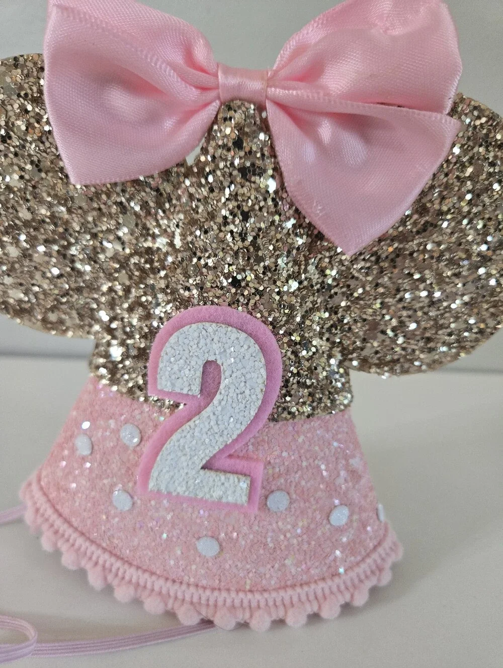 Minnie Mouse Ears, Pink, 2nd birthday, Birthday Crown Hat